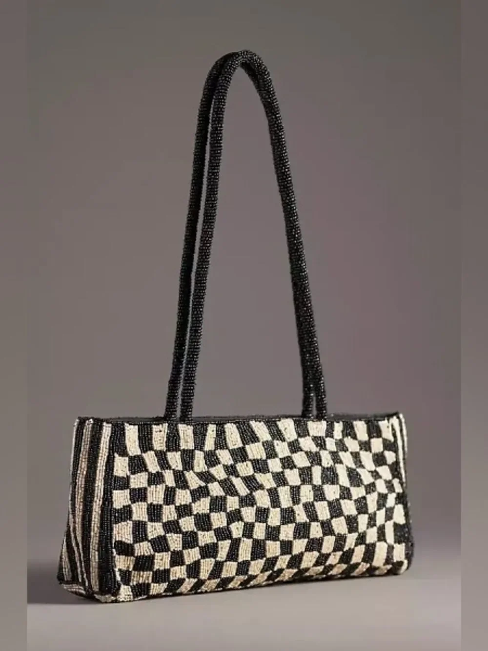Anthropologie Beaded East West Shoulder Bag One Size
